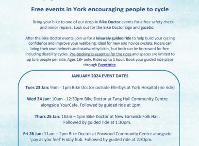 Free Big Bike Revival events in York in January 2024